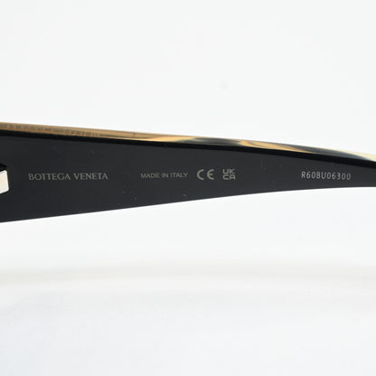 Bottega BV1277S 001 Womens Authentic Sunglasses Black/Gold, 57mm - New