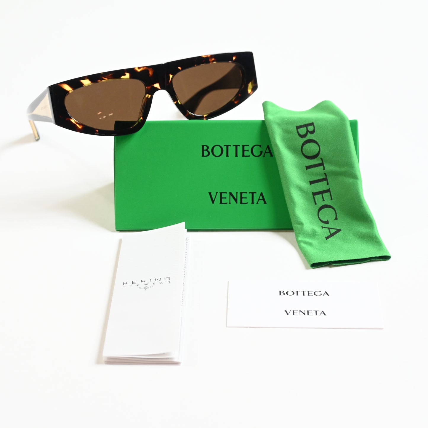 Bottega BV1277S 002 Womens Authentic Sunglasses Havana/Gold, 57mm - New