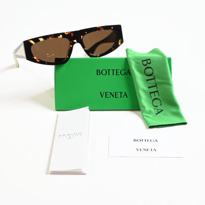 Bottega BV1277S 002 Womens Authentic Sunglasses Havana/Gold, 57mm - New