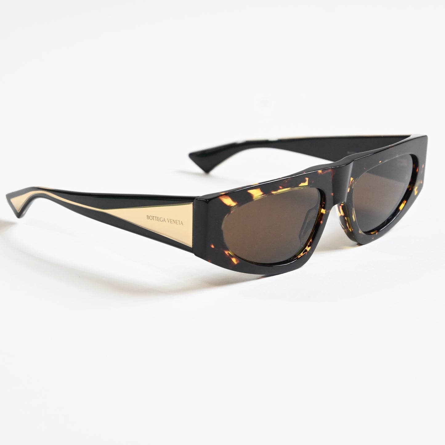 Bottega BV1277S 002 Womens Authentic Sunglasses Havana/Gold, 57mm - New