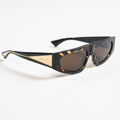 Bottega BV1277S 002 Womens Authentic Sunglasses Havana/Gold, 57mm - New