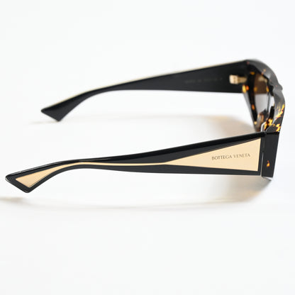 Bottega BV1277S 002 Womens Authentic Sunglasses Havana/Gold, 57mm - New