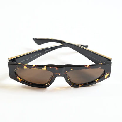 Bottega BV1277S 002 Womens Authentic Sunglasses Havana/Gold, 57mm - New