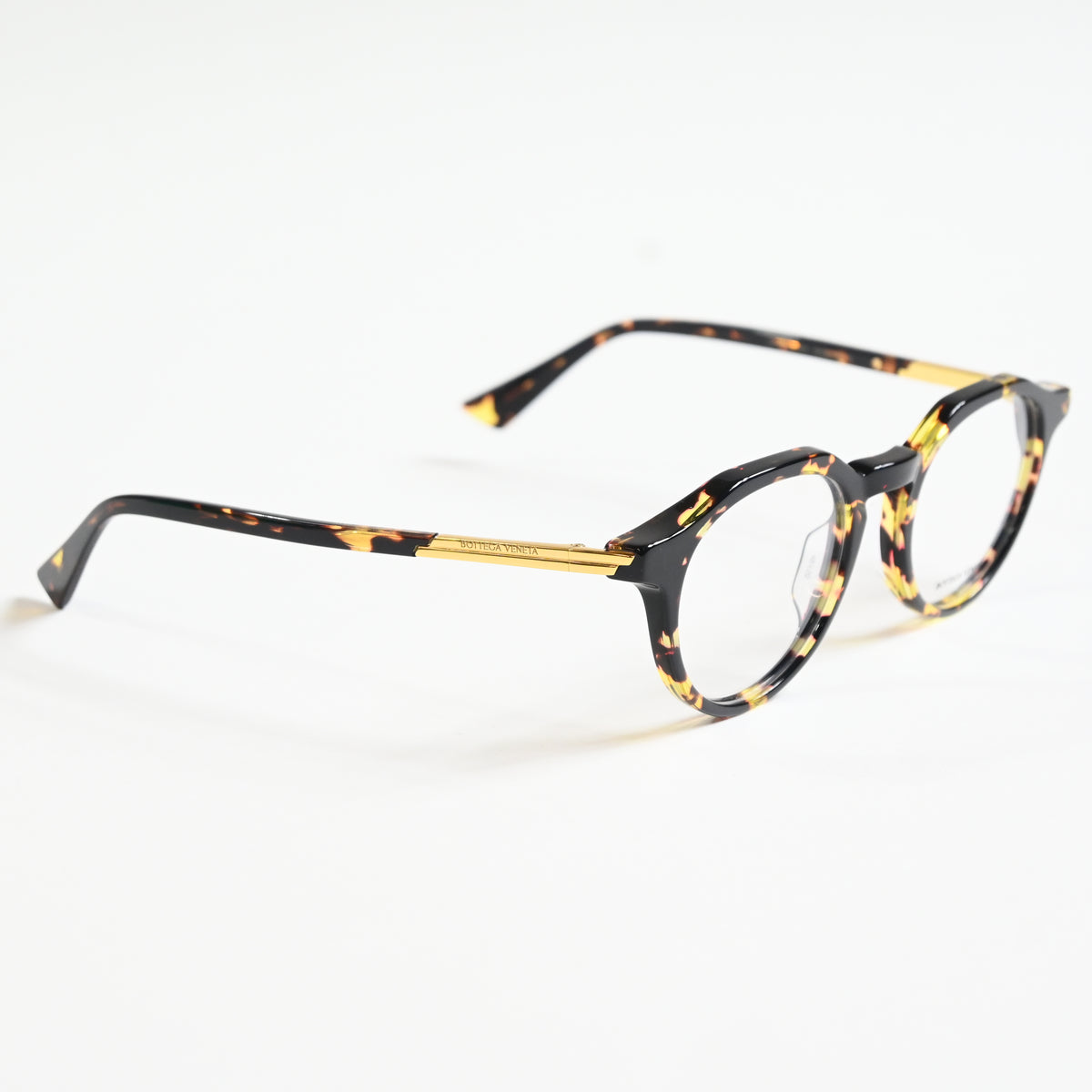 Bottega BV1263O 002 Mens Authentic Eyeglasses Havana/Gold, 48mm - New