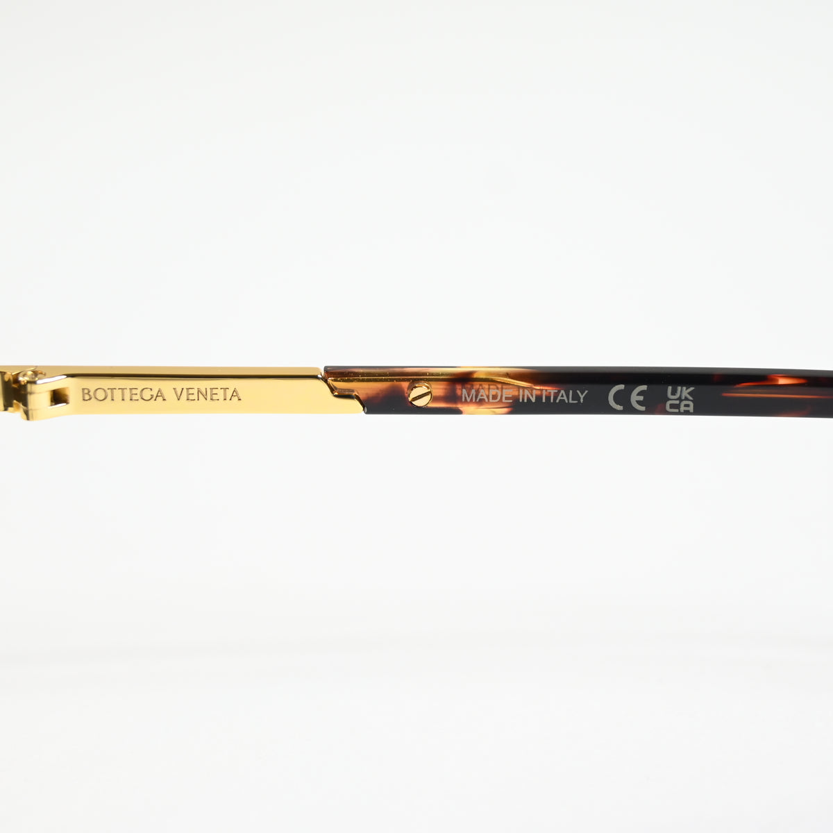 Bottega BV1263O 002 Mens Authentic Eyeglasses Havana/Gold, 48mm - New