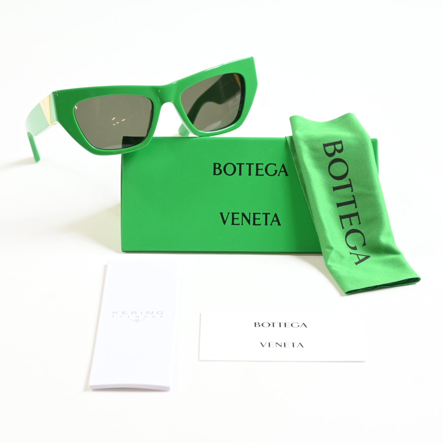 Bottega BV1177S 003 Womens Authentic Sunglasses Lime/Gold, 52mm - New