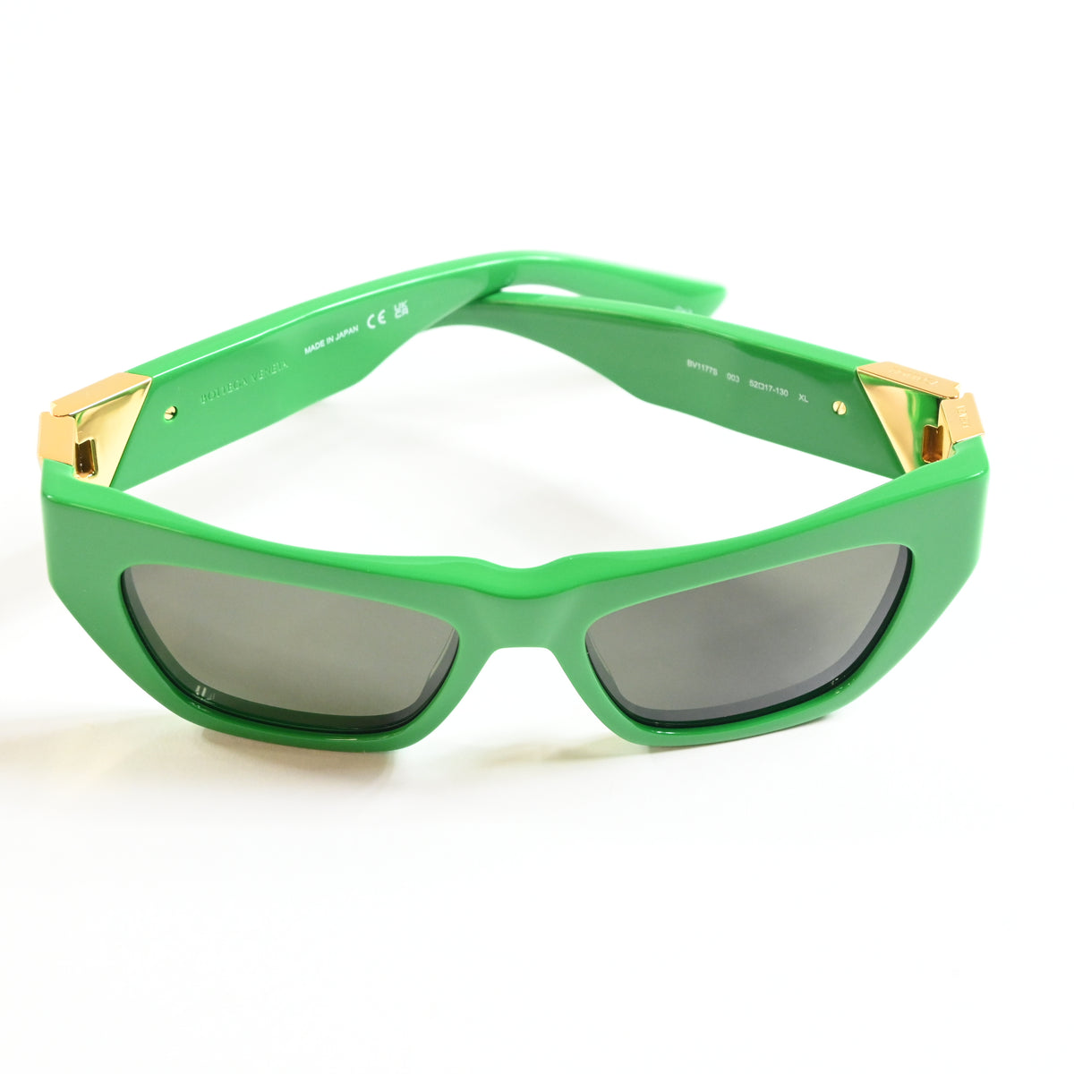Bottega BV1177S 003 Womens Authentic Sunglasses Lime/Gold, 52mm - New