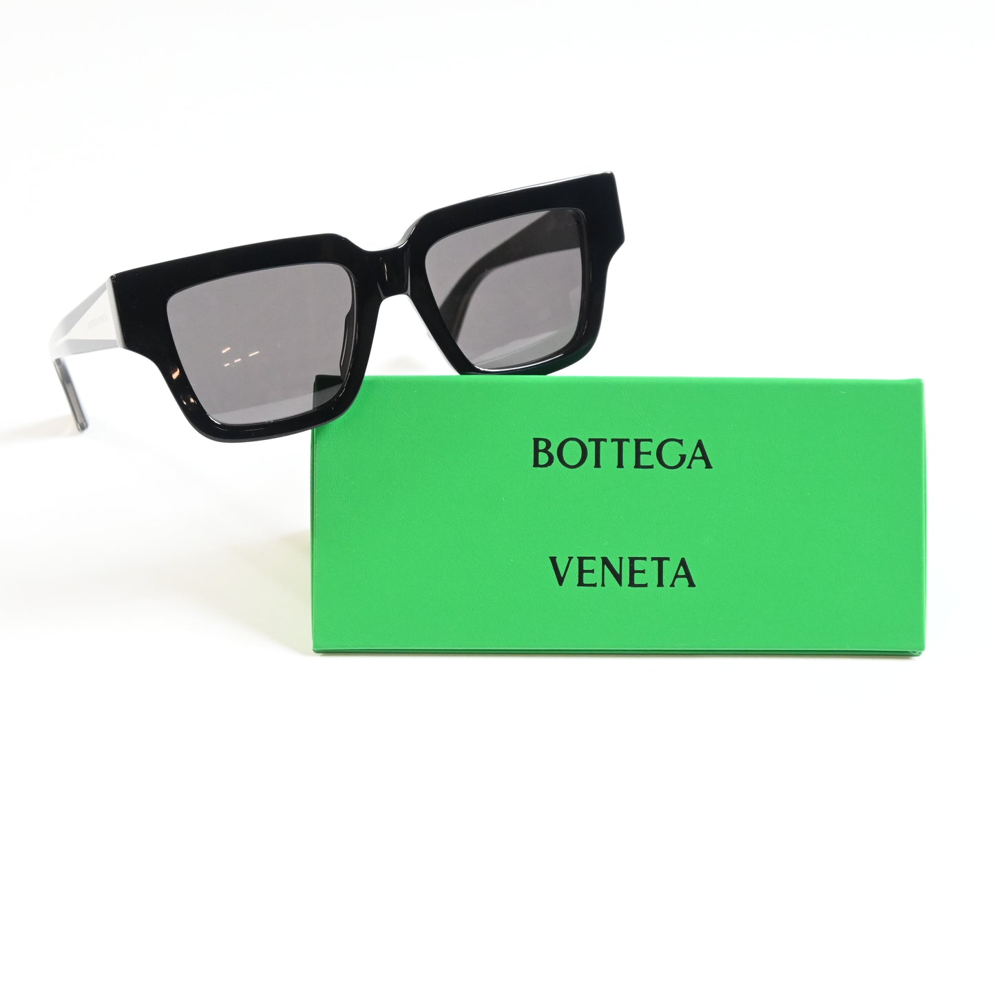 Bottega BV1276S 001 Womens Authentic Sunglasses Black/Silver, 52mm - New