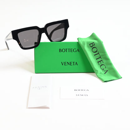 Bottega BV1276S 001 Womens Authentic Sunglasses Black/Silver, 52mm - New