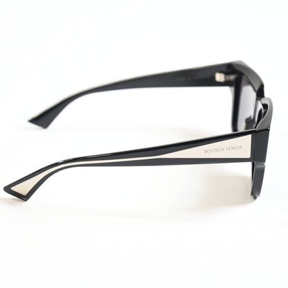 Bottega BV1276S 001 Womens Authentic Sunglasses Black/Silver, 52mm - New