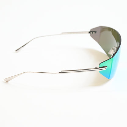 Bottega BV1299S 003 Unisex Authentic Sunglasses Silver/Lime, 99mm - New