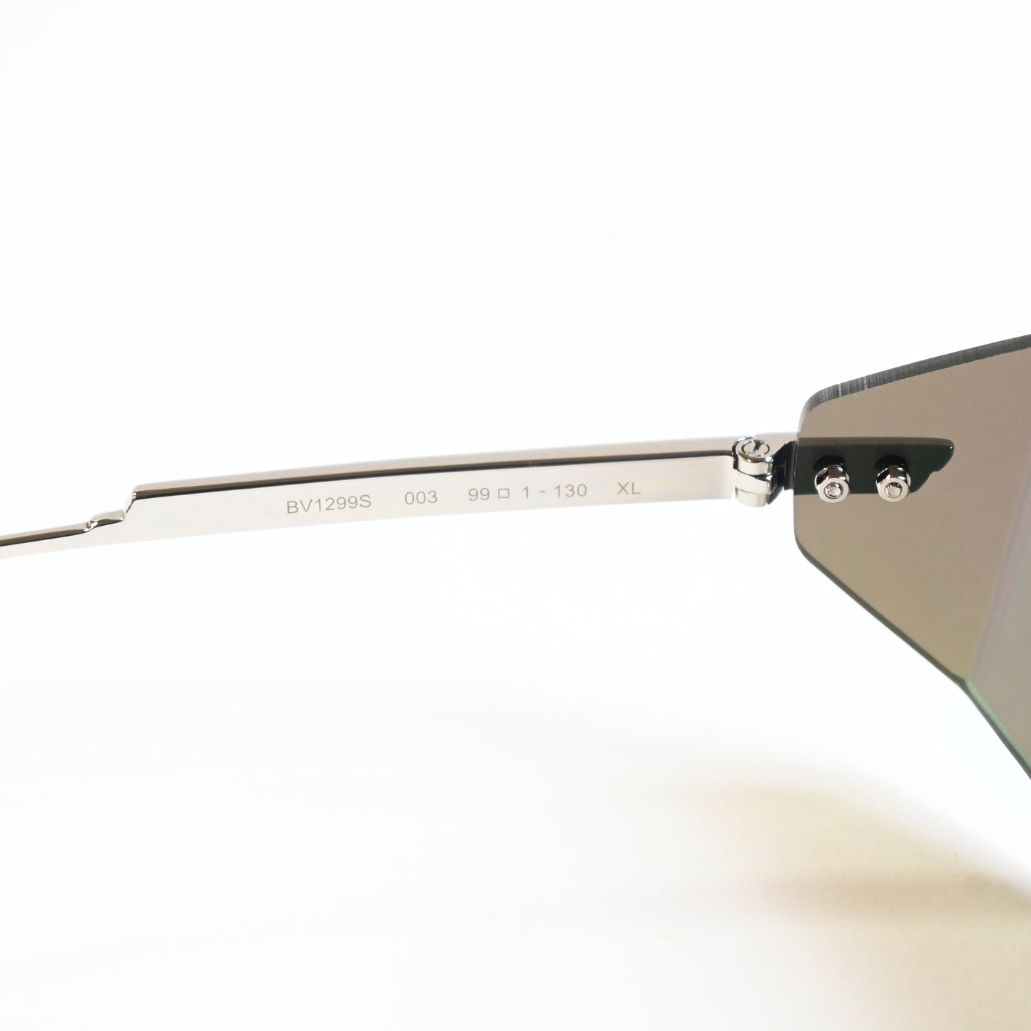 Bottega BV1299S 003 Unisex Authentic Sunglasses Silver/Lime, 99mm - New