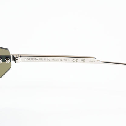 Bottega BV1299S 003 Unisex Authentic Sunglasses Silver/Lime, 99mm - New