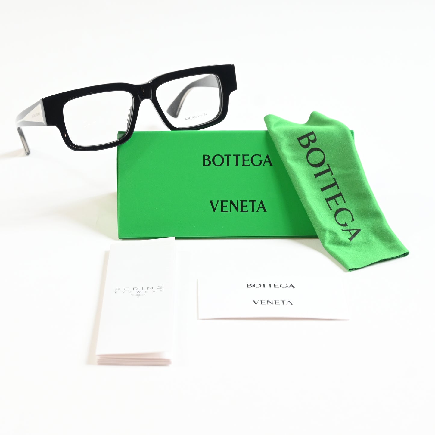Bottega BV1280O 001 Womens Authentic Eyeglasses Black/Gray, 51mm - New