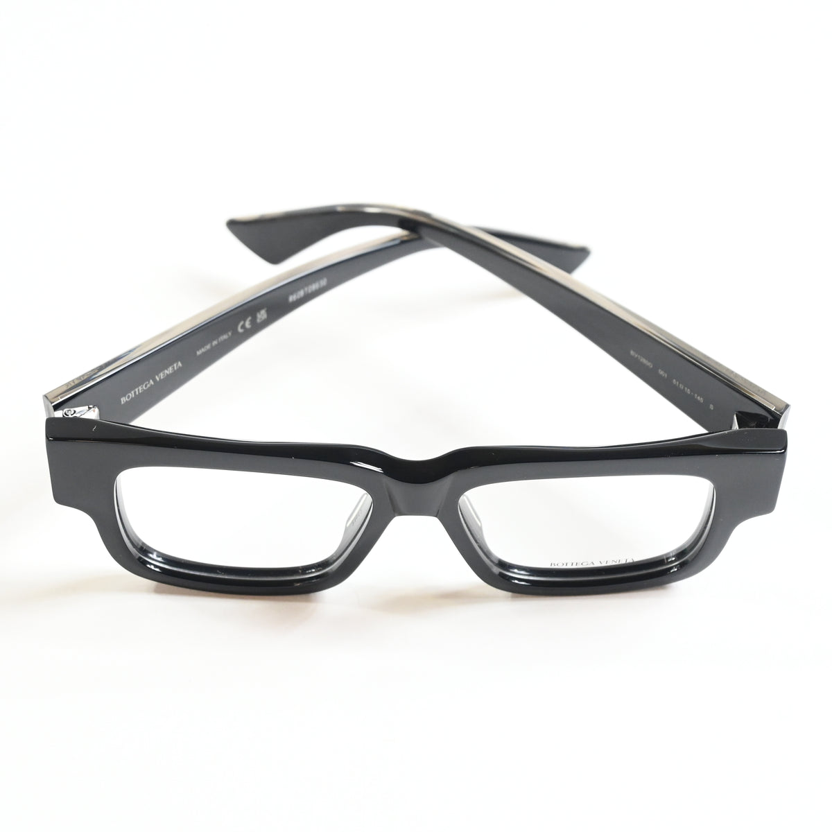 Bottega BV1280O 001 Womens Authentic Eyeglasses Black/Gray, 51mm - New