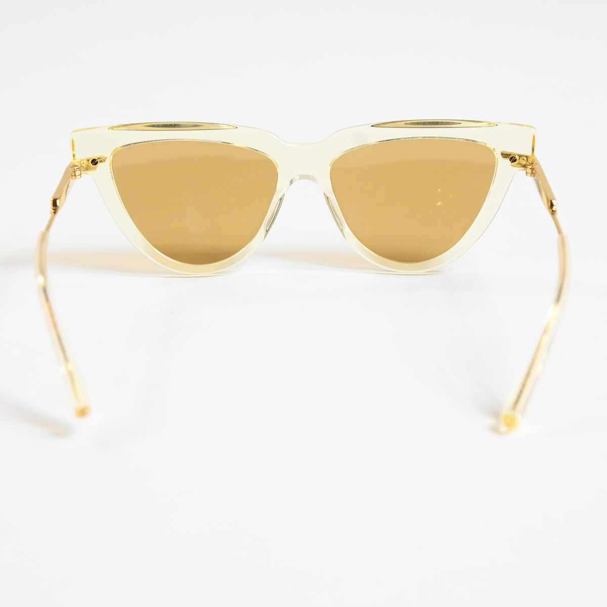 Bottega BV1265S 004 Womens Authentic Sunglasses Clear Yellow/Gold, 54mm - New