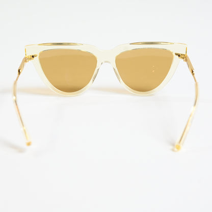 Bottega BV1265S 004 Womens Authentic Sunglasses Clear Yellow/Gold, 54mm - New