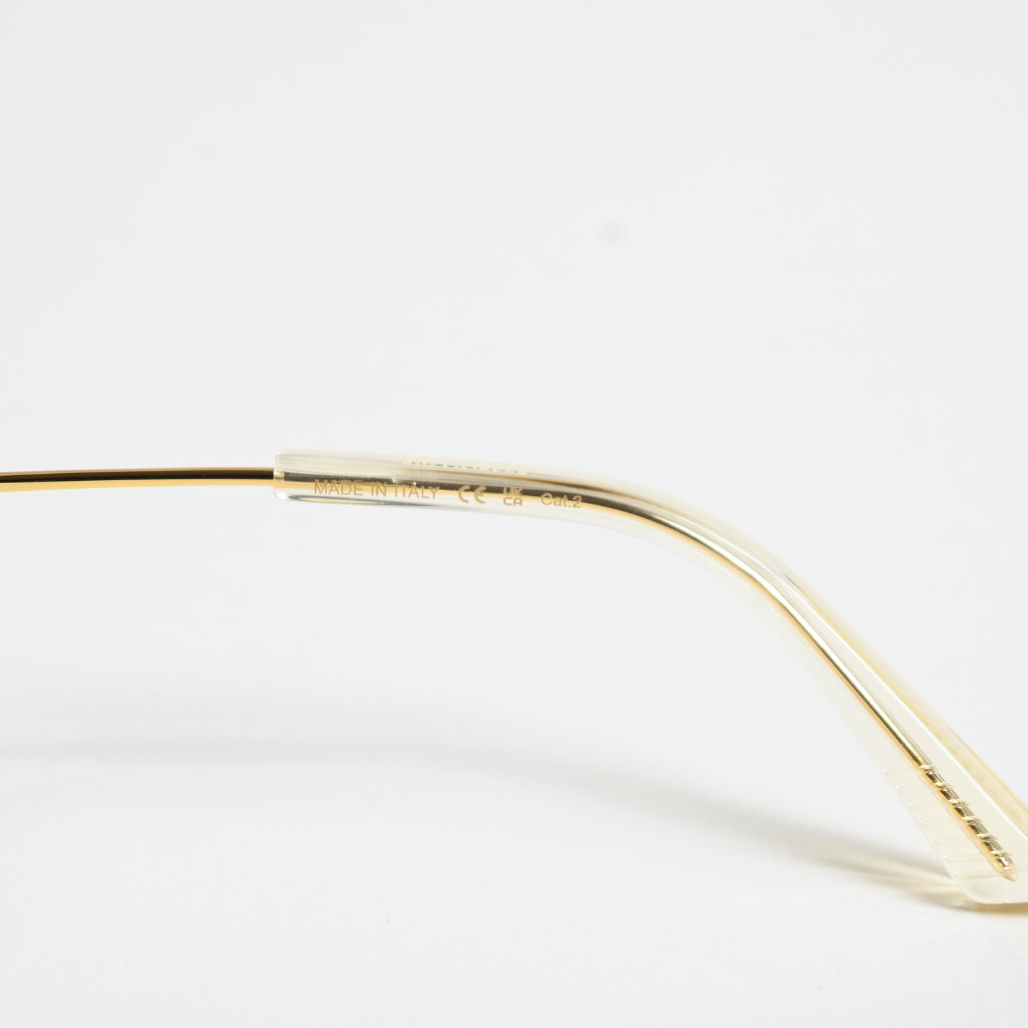 Bottega BV1265S 004 Womens Authentic Sunglasses Clear Yellow/Gold, 54mm - New