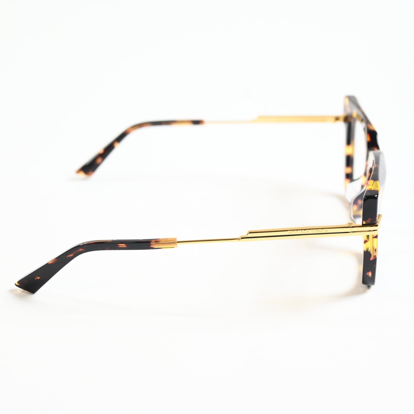 Bottega BV1243O 002 Womens Authentic Eyeglasses Black/Gold, 53mm - New