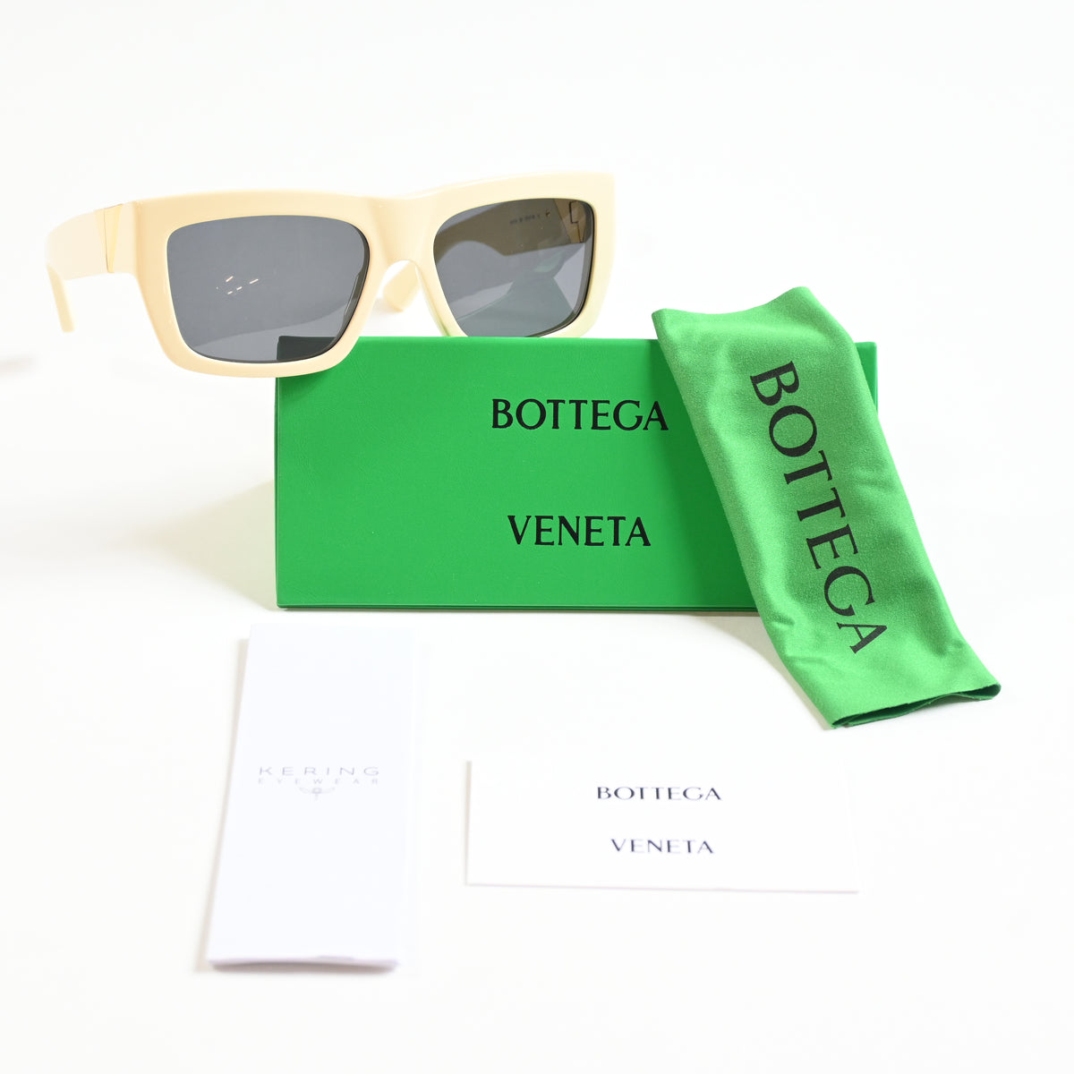 Bottega BV1178S 004 Womens Authentic Sunglasses Yellow/Gray, 57mm - New