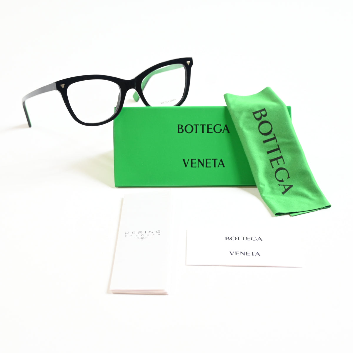 Bottega BV1226O 005 Womens Authentic Eyeglasses Lime/Black, 52mm - New