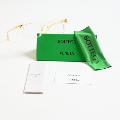 Bottega BV1258O 004 Unisex Authentic Eyeglasses Clear Yellow, 53mm - New