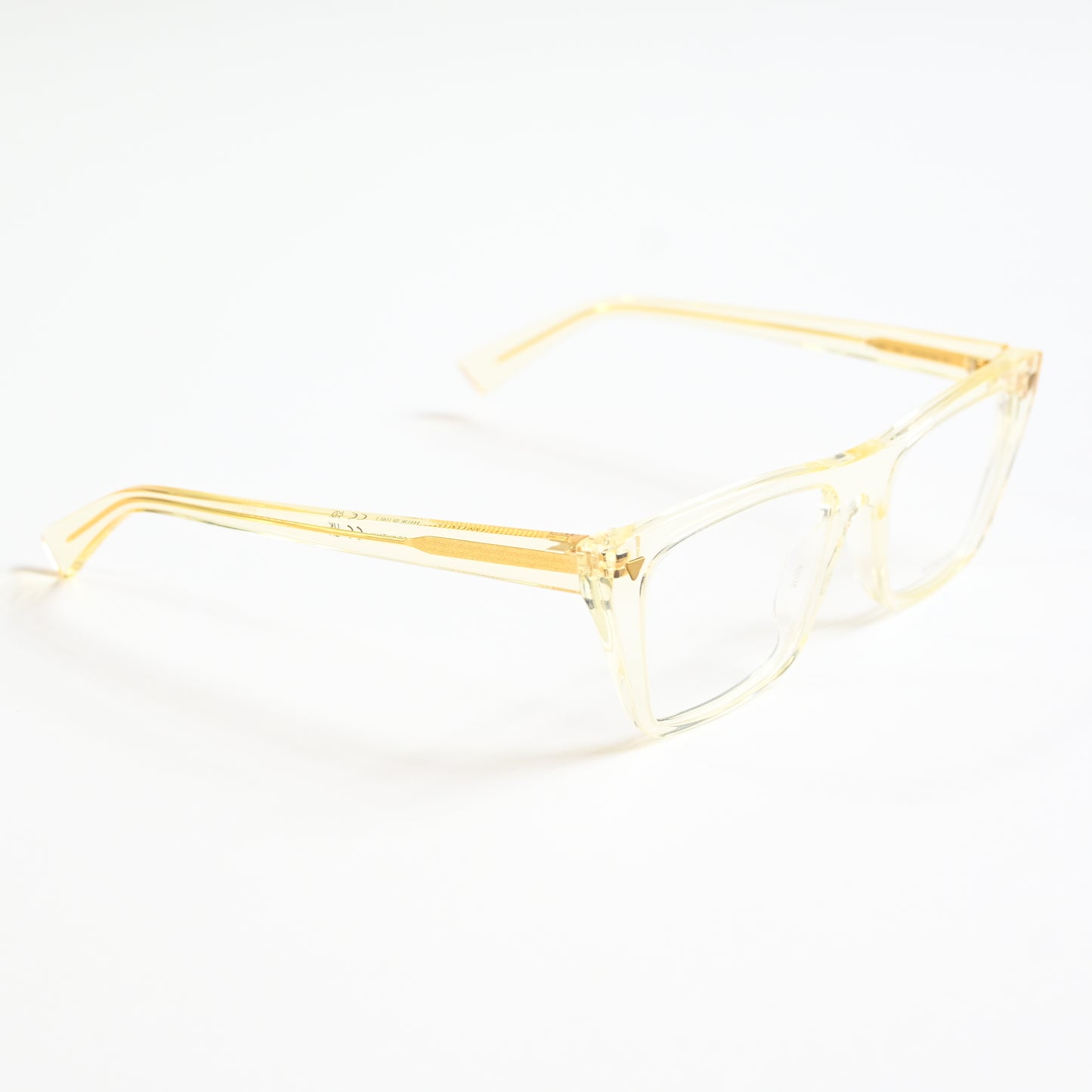 Bottega BV1258O 004 Unisex Authentic Eyeglasses Clear Yellow, 53mm - New