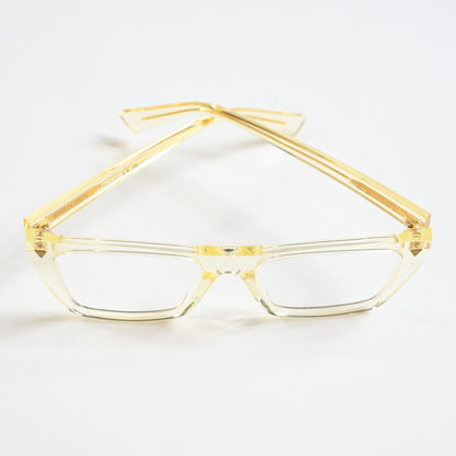 Bottega BV1258O 004 Unisex Authentic Eyeglasses Clear Yellow, 53mm - New