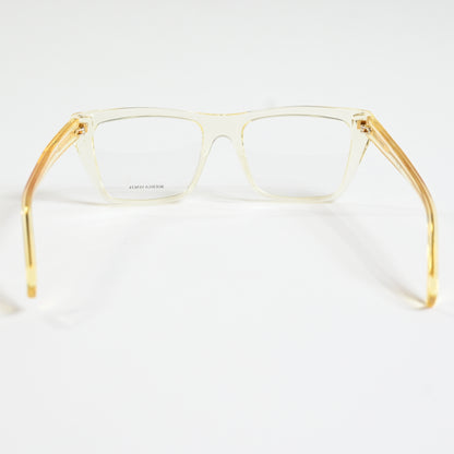 Bottega BV1258O 004 Unisex Authentic Eyeglasses Clear Yellow, 53mm - New