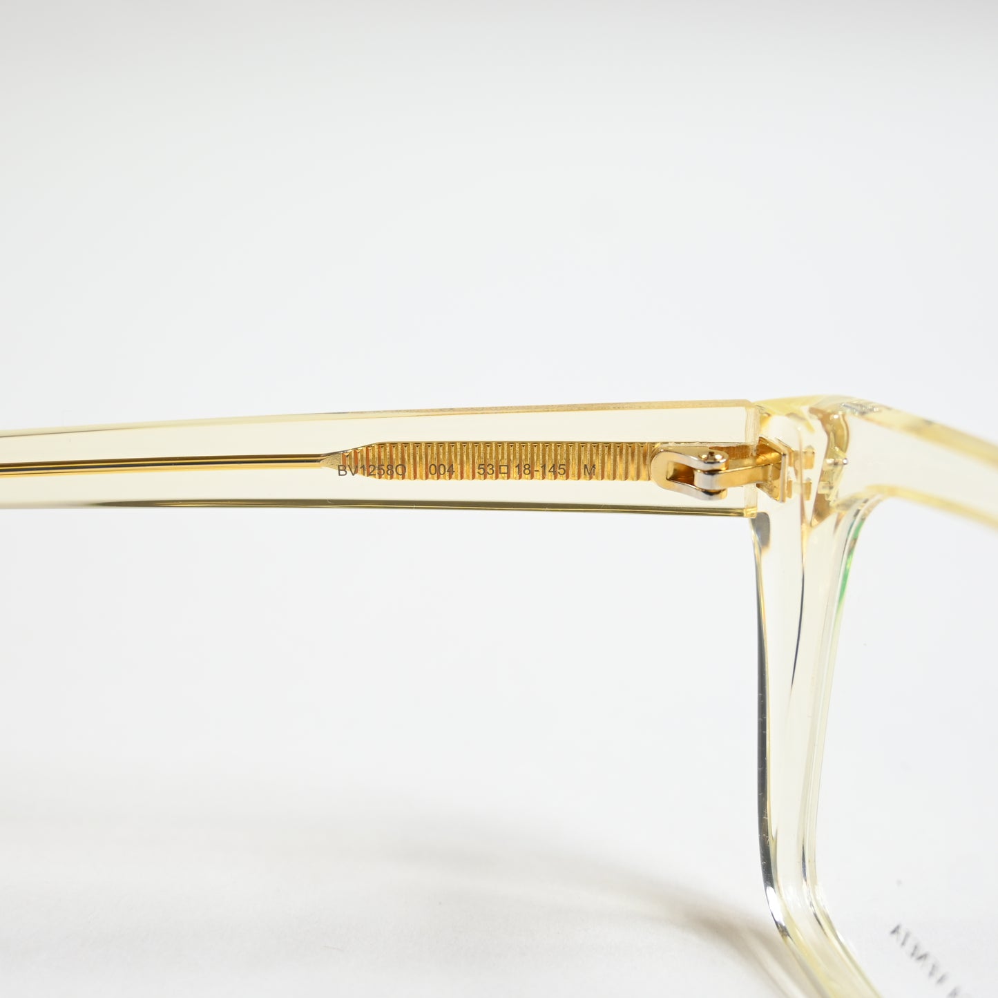 Bottega BV1258O 004 Unisex Authentic Eyeglasses Clear Yellow, 53mm - New