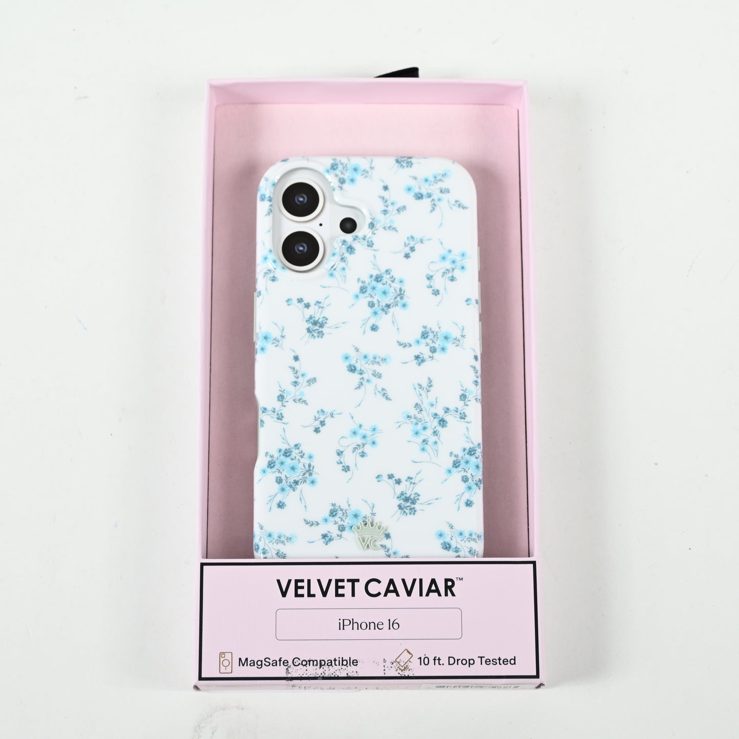 VELVET CAVIAR Apple iPhone 16 MagSafe Case - French Blue Floral