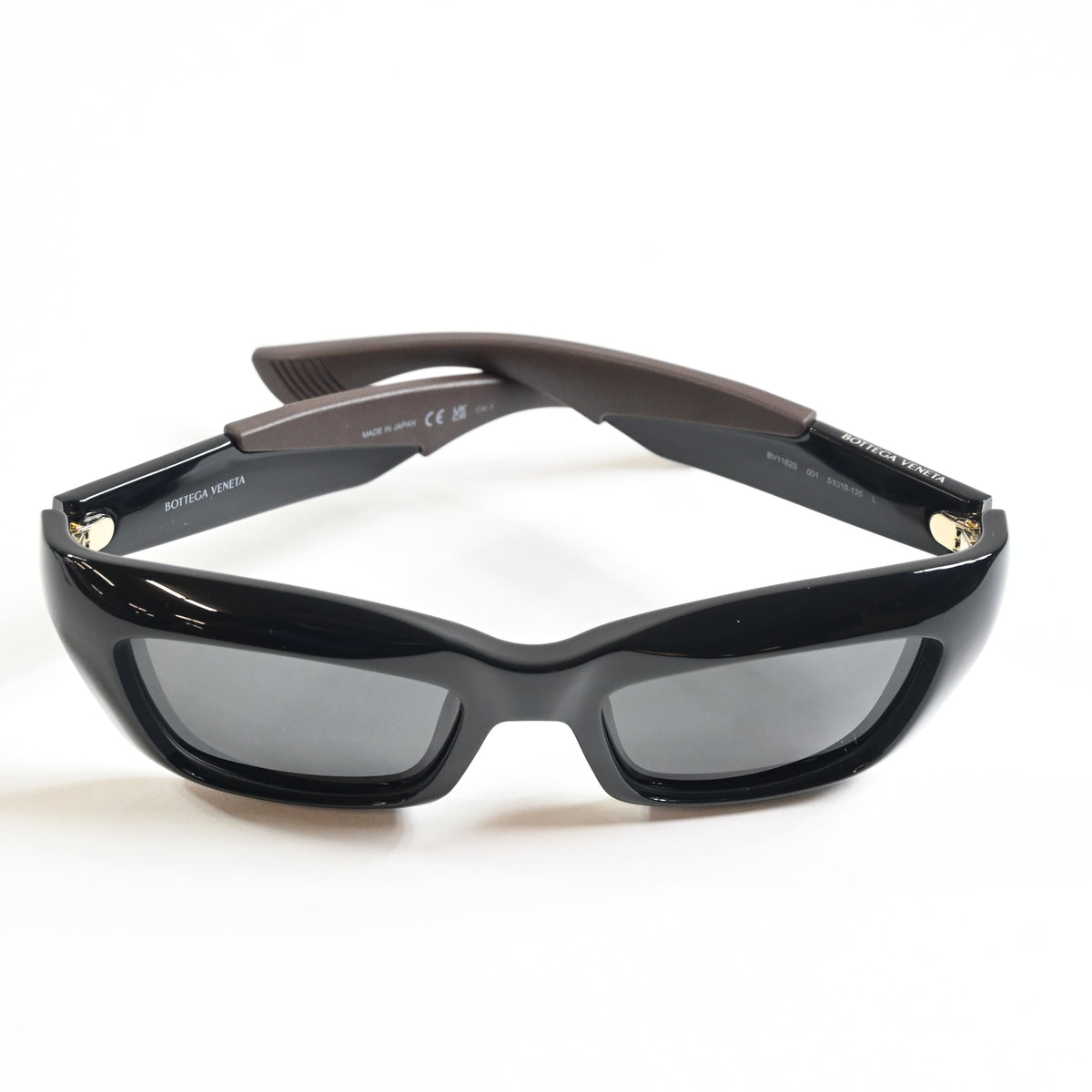 Bottega BV1182S 001 Womens Authentic Sunglasses Black/Gray, 51mm - New