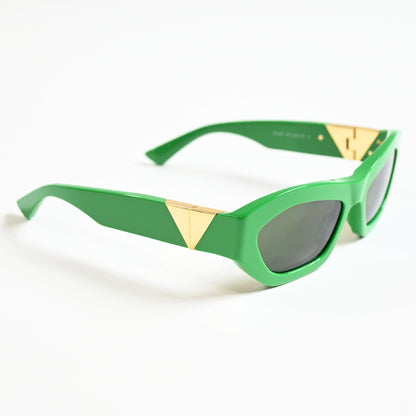 Bottega BV1221S 003 Womens Authentic Sunglasses Lime/Gold, 54mm - New