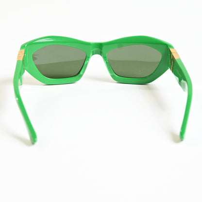 Bottega BV1221S 003 Womens Authentic Sunglasses Lime/Gold, 54mm - New