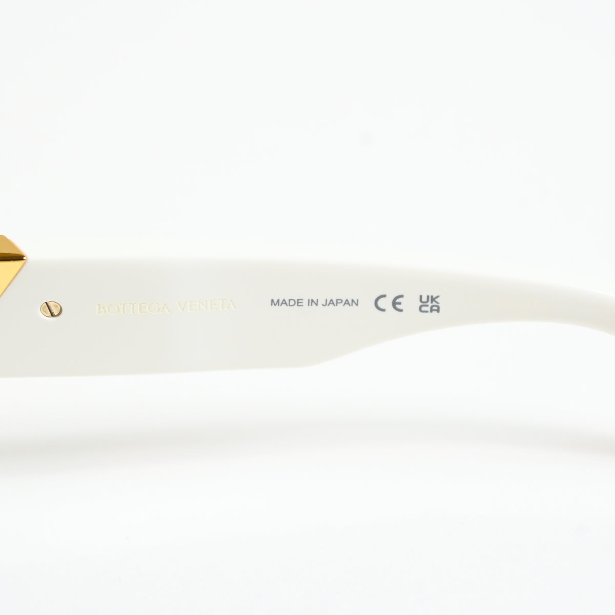 Bottega BV1221S 004 Womens Authentic Sunglasses White/Gold, 54mm - New