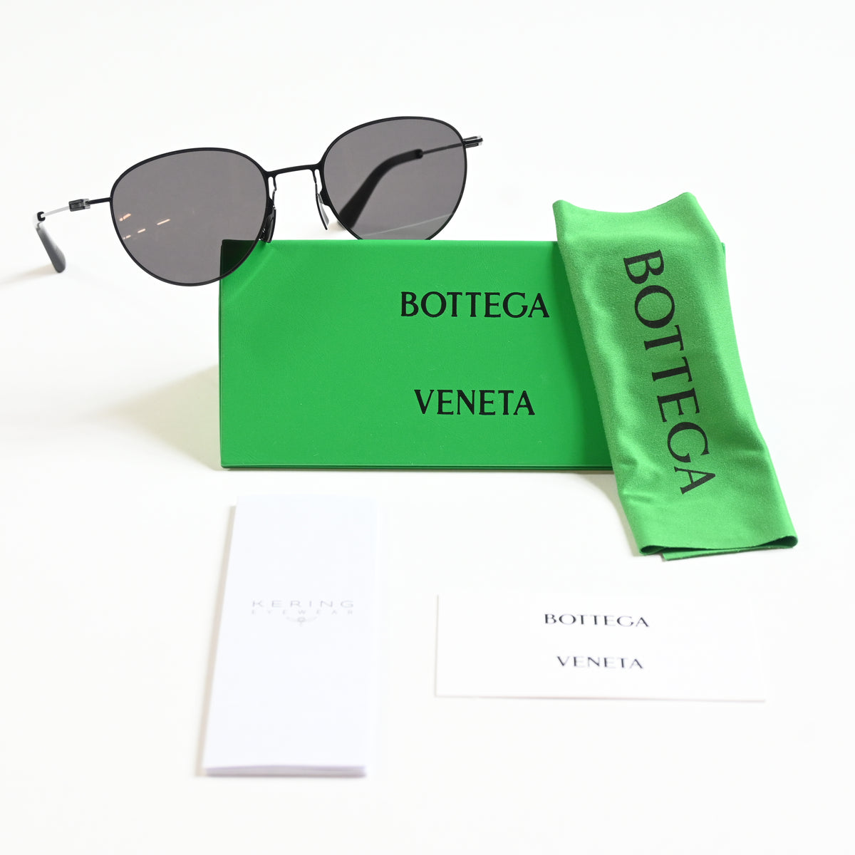 Bottega BV1268S 001 Mens Authentic Sunglasses Black/Gray, 51mm - New