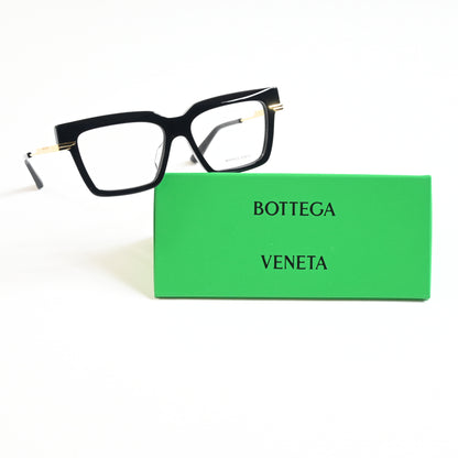 Bottega BV1243O 001 Womens Authentic Eyeglasses Black/Gold, 53mm - New