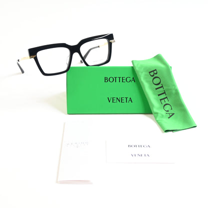 Bottega BV1243O 001 Womens Authentic Eyeglasses Black/Gold, 53mm - New
