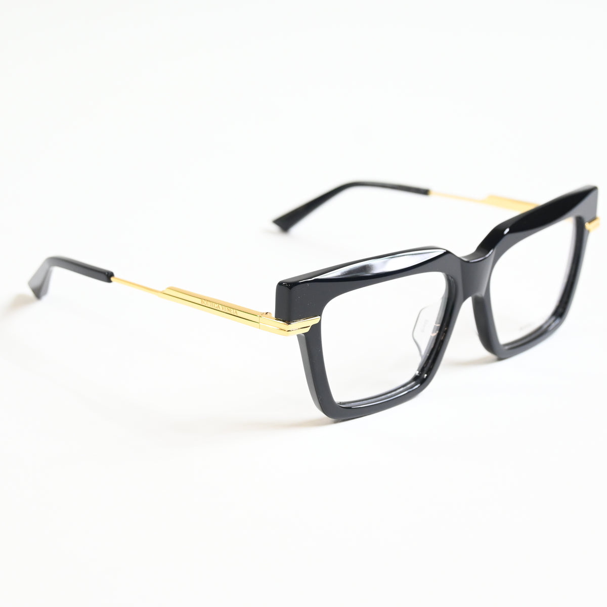 Bottega BV1243O 001 Womens Authentic Eyeglasses Black/Gold, 53mm - New
