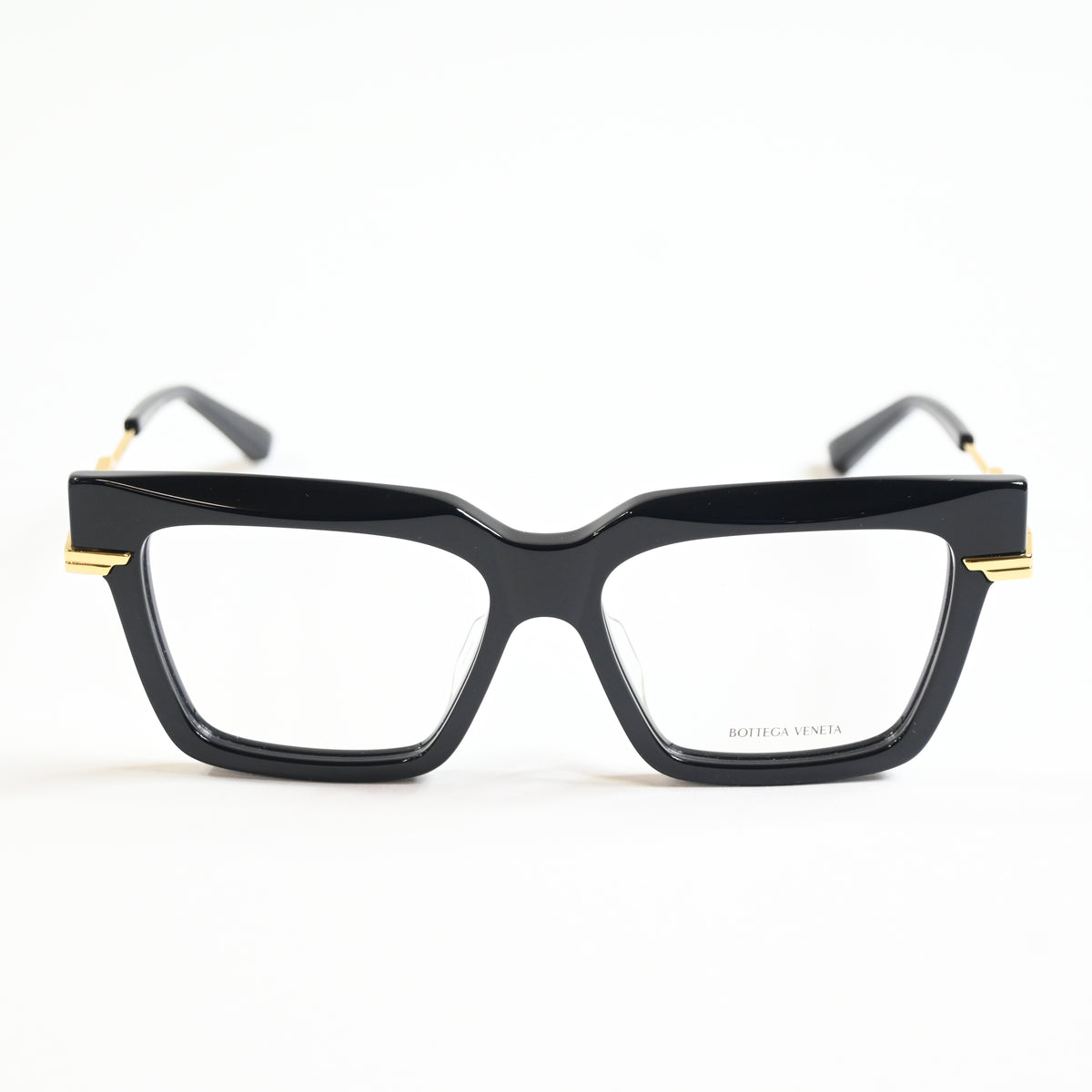 Bottega BV1243O 001 Womens Authentic Eyeglasses Black/Gold, 53mm - New