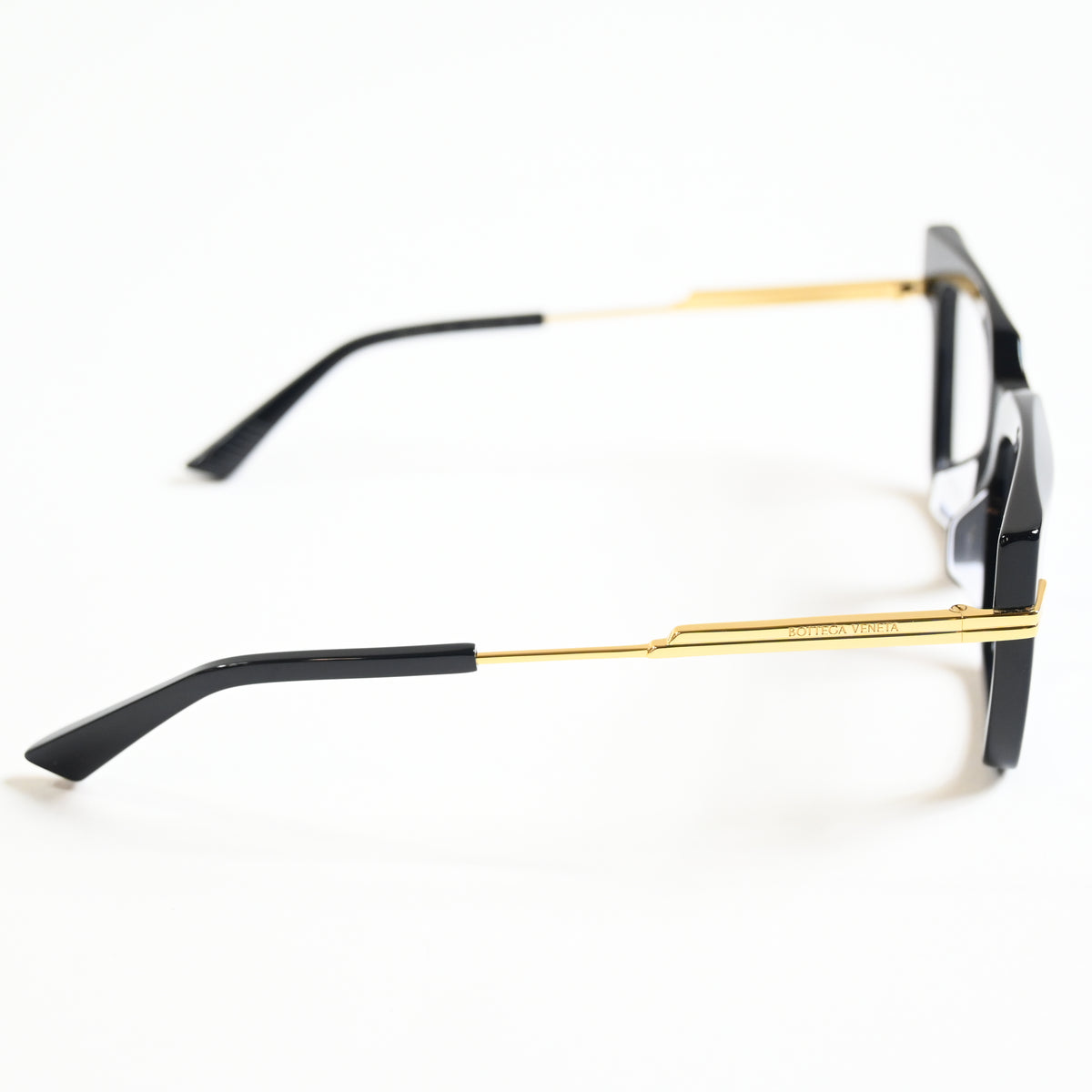 Bottega BV1243O 001 Womens Authentic Eyeglasses Black/Gold, 53mm - New