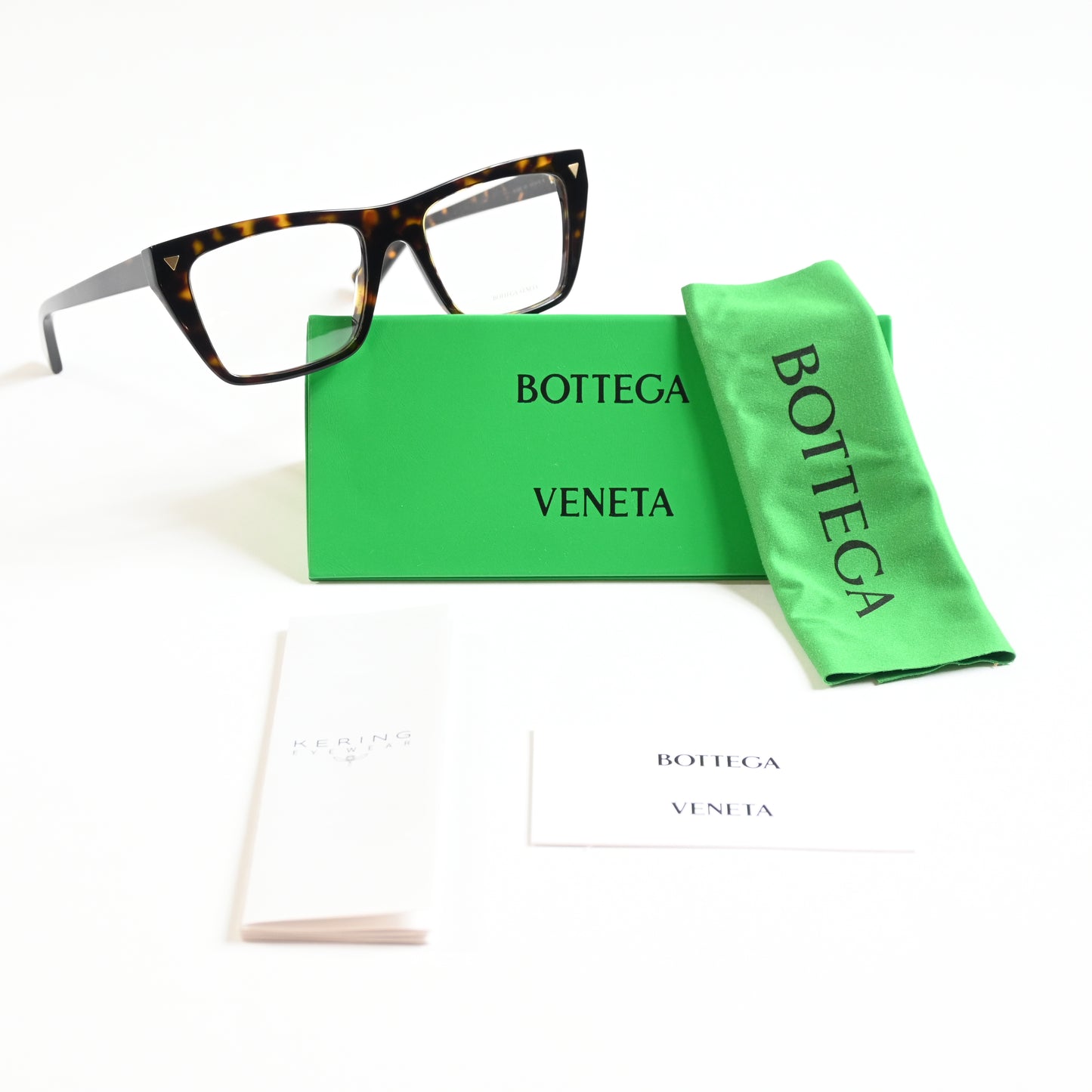 Bottega BV1258O 002 Unisex Authentic Eyeglasses Havana, 53mm - New