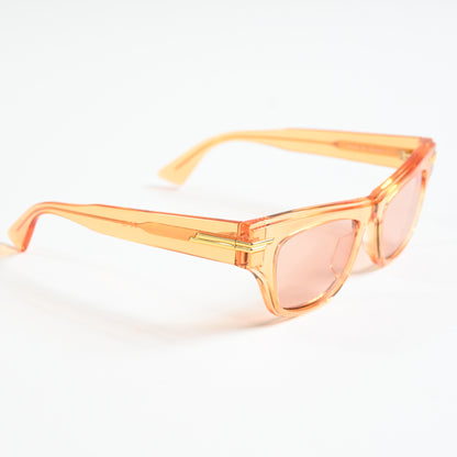 Bottega BV1122S 007 Womens Authentic Sunglasses Clear Orange, 51mm - New