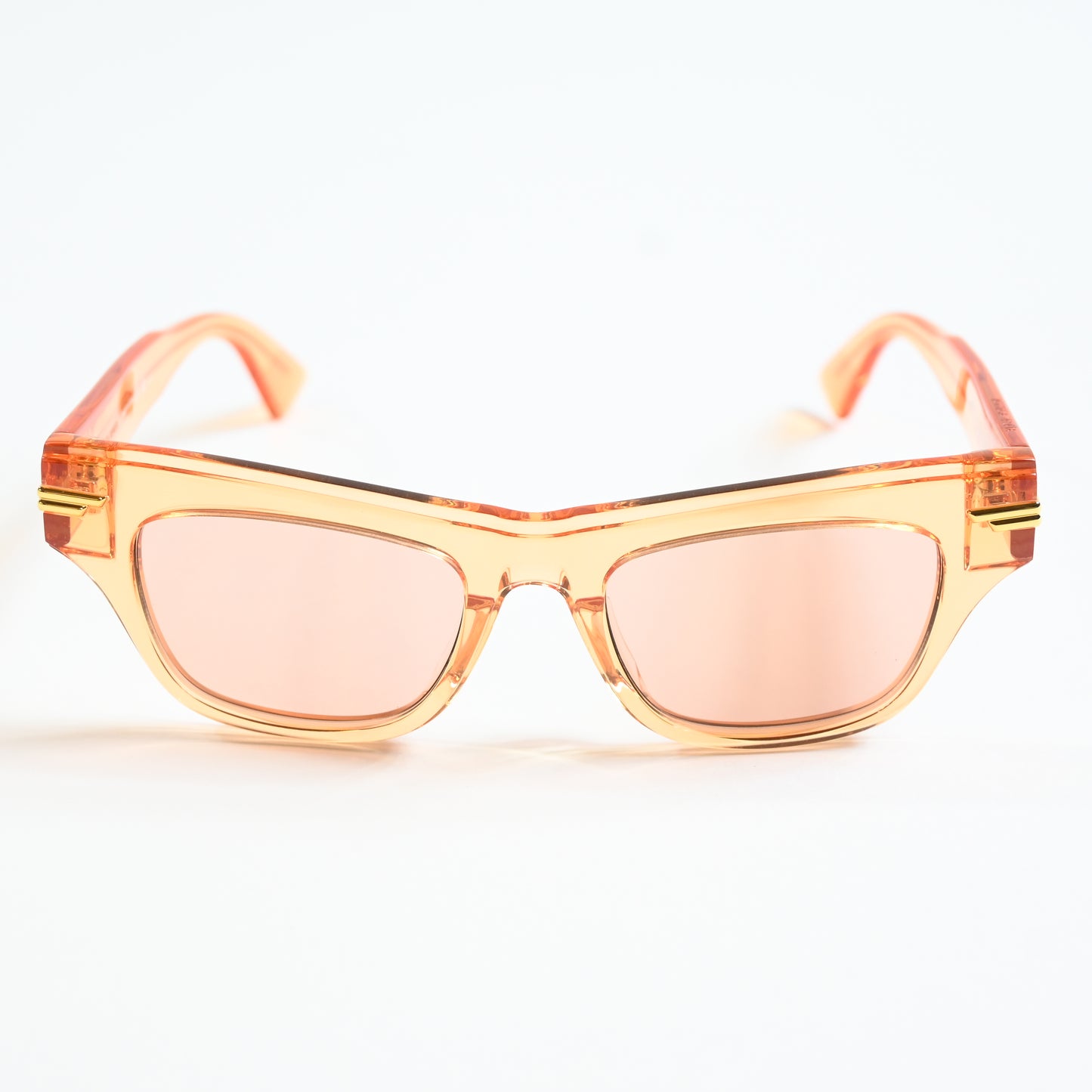 Bottega BV1122S 007 Womens Authentic Sunglasses Clear Orange, 51mm - New