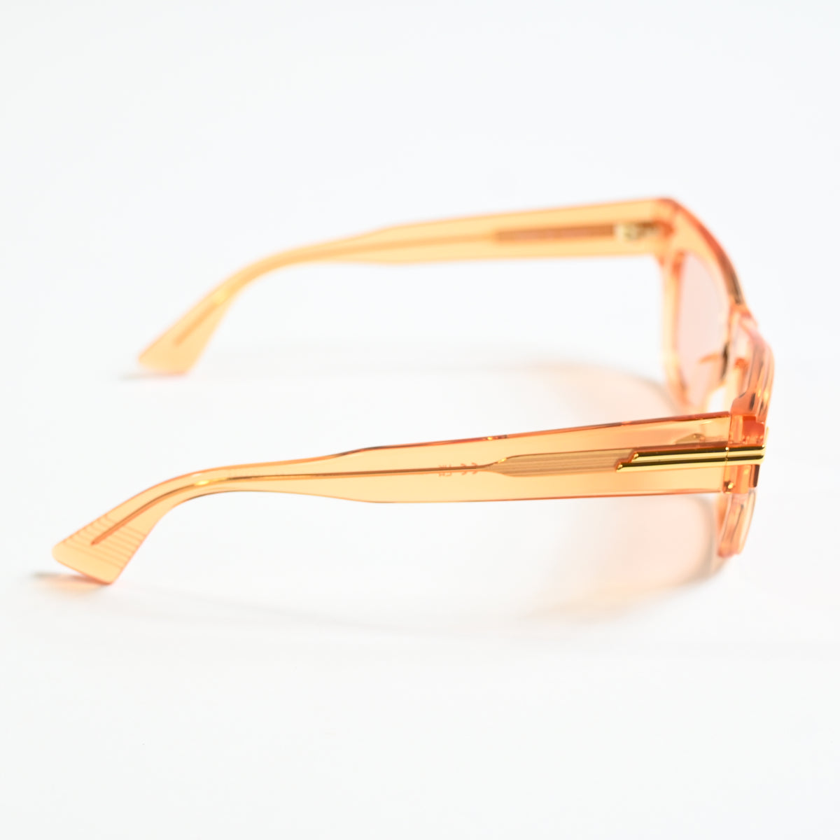 Bottega BV1122S 007 Womens Authentic Sunglasses Clear Orange, 51mm - New