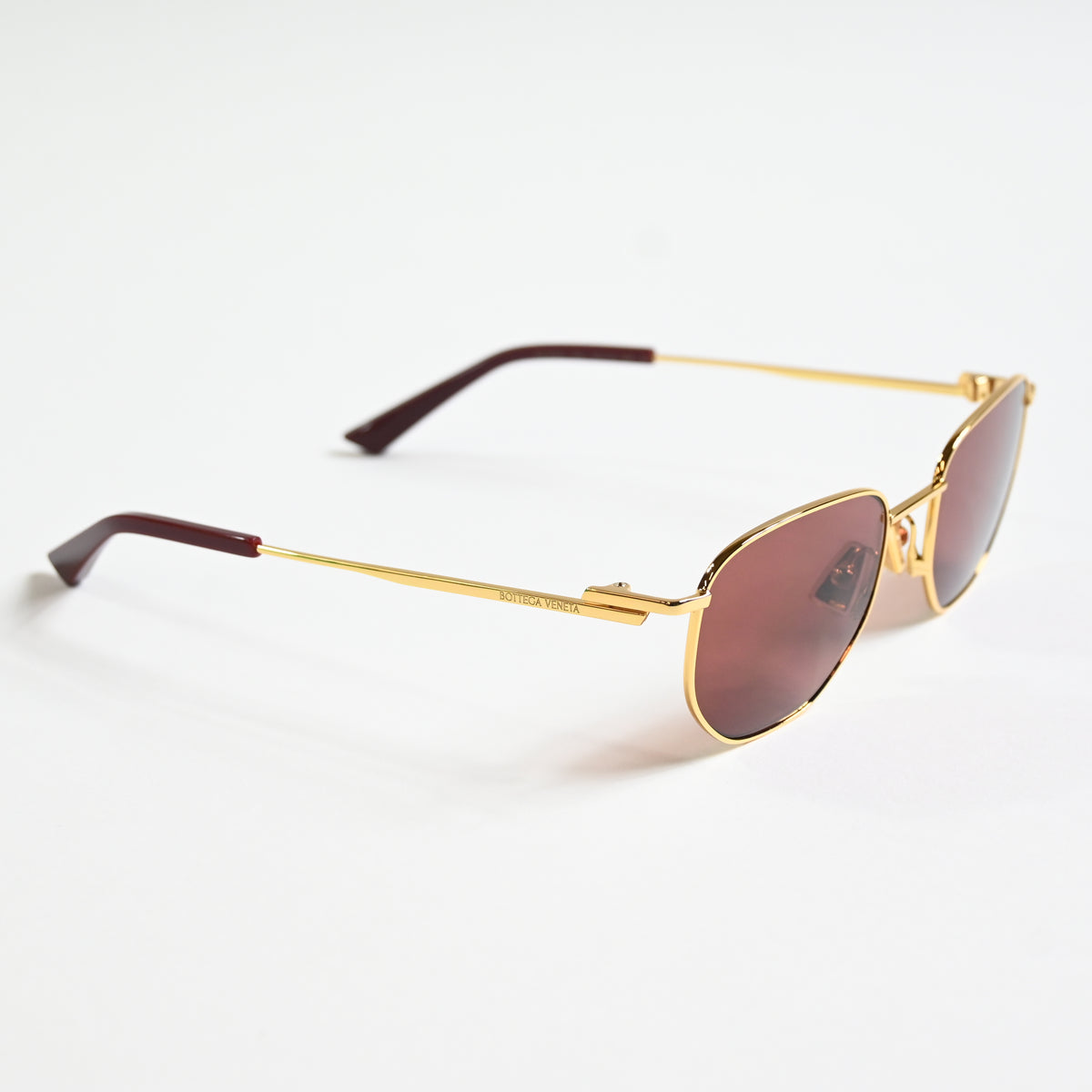 Bottega BV1301S 003 Unisex Authentic Sunglasses Gold/Brown, 50mm - New