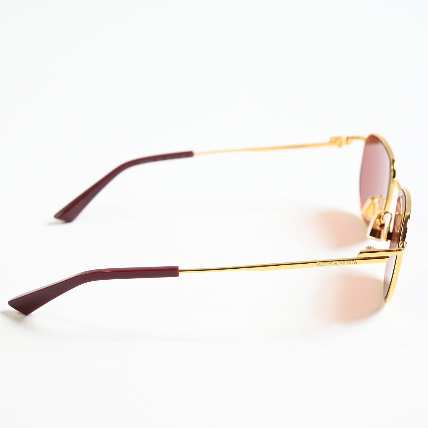 Bottega BV1301S 003 Unisex Authentic Sunglasses Gold/Brown, 50mm - New