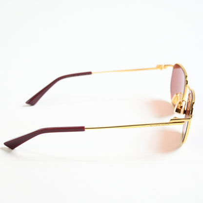 Bottega BV1301S 003 Unisex Authentic Sunglasses Gold/Brown, 50mm - New