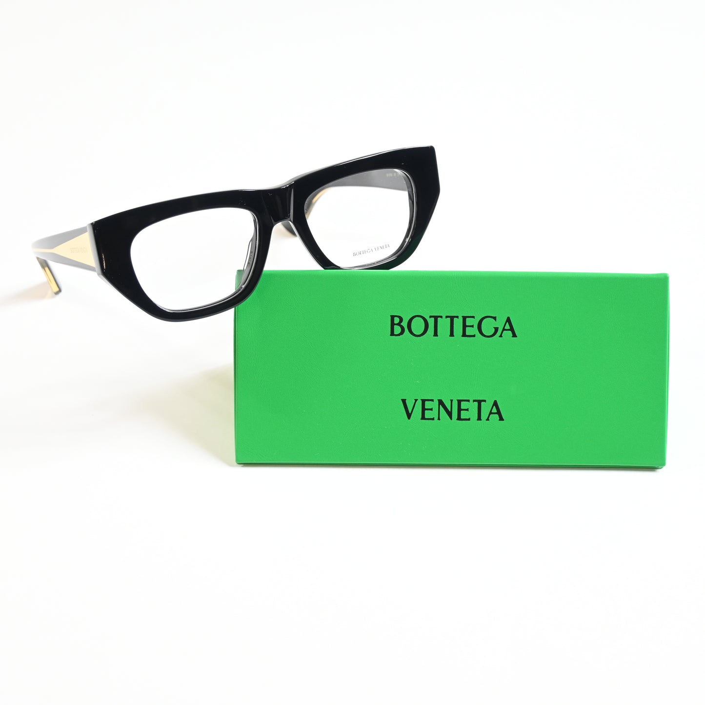 Bottega BV1279O 001 Womens Authentic Eyeglasses Black/Gold, 51mm - New