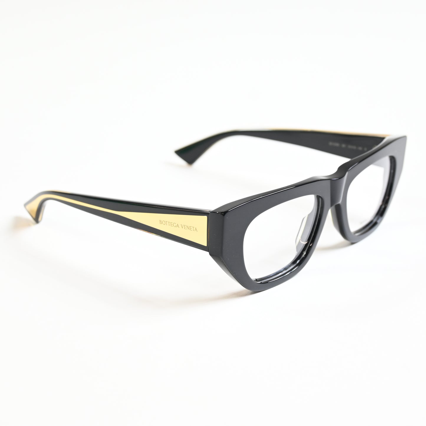 Bottega BV1279O 001 Womens Authentic Eyeglasses Black/Gold, 51mm - New